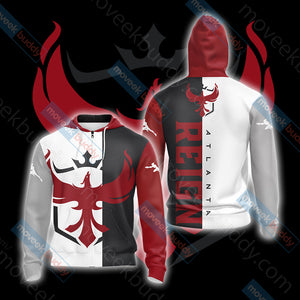 Overwatch - Atlanta Reign Unisex 3D T-shirt Zip Hoodie XS 