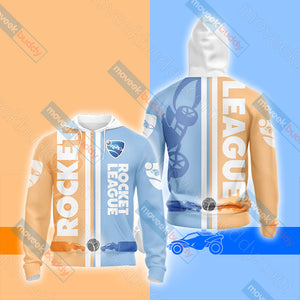Rocket League New Look Unisex 3D T-shirt Zip Hoodie XS 
