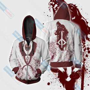 Bloodborne - Hunter's Mark Unisex 3D T-shirt Zip Hoodie XS 