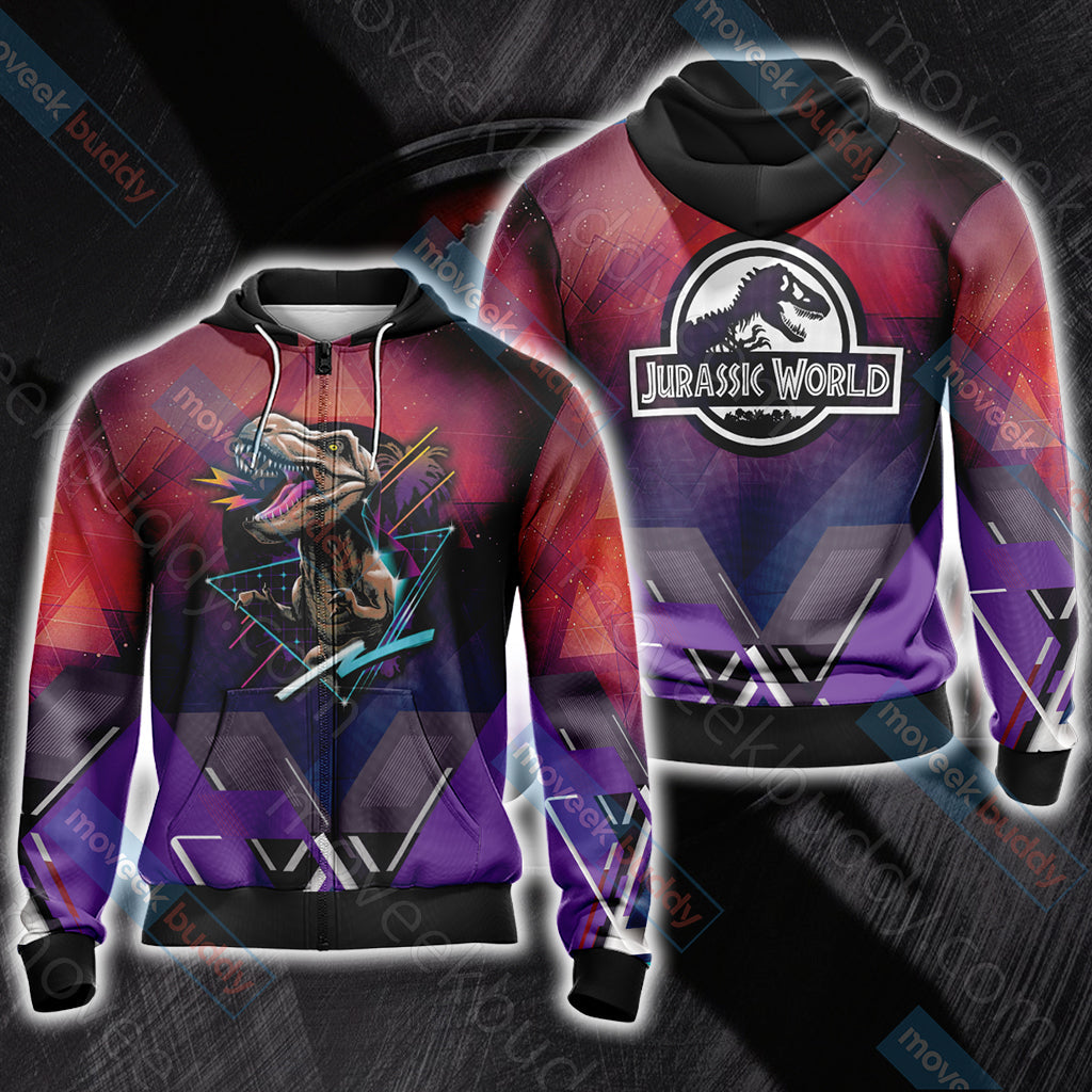 Jurassic Park Unisex 3D T-shirt Zip Hoodie XS 