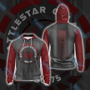Battlestar Galactica Unisex 3D T-shirt Zip Hoodie XS 