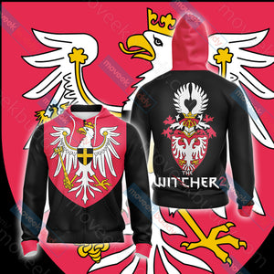 The Witcher 2: Assassins of Kings - Redania Unisex 3D T-shirt Zip Hoodie XS 