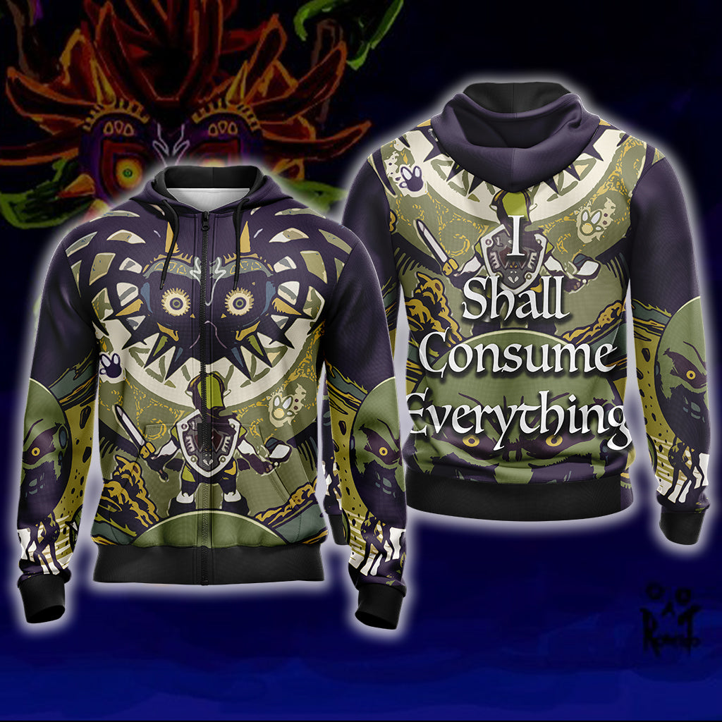 The Legend Of Zelda - I Shall Consume Everything Unisex 3D T-shirt Zip Hoodie Pullover Hoodie Zip Hoodie S 