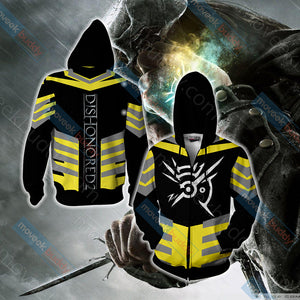 Dishonored - Outsider's Mark Unisex 3D T-shirt Zip Hoodie XS 