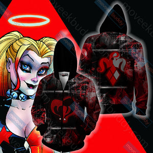 Harley Quinn Unisex 3D T-shirt Zip Hoodie XS 