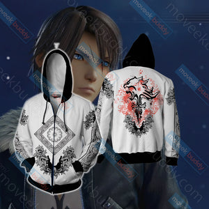 Squall Leonhart Final Fantasy Unisex 3D T-shirt Zip Hoodie XS 