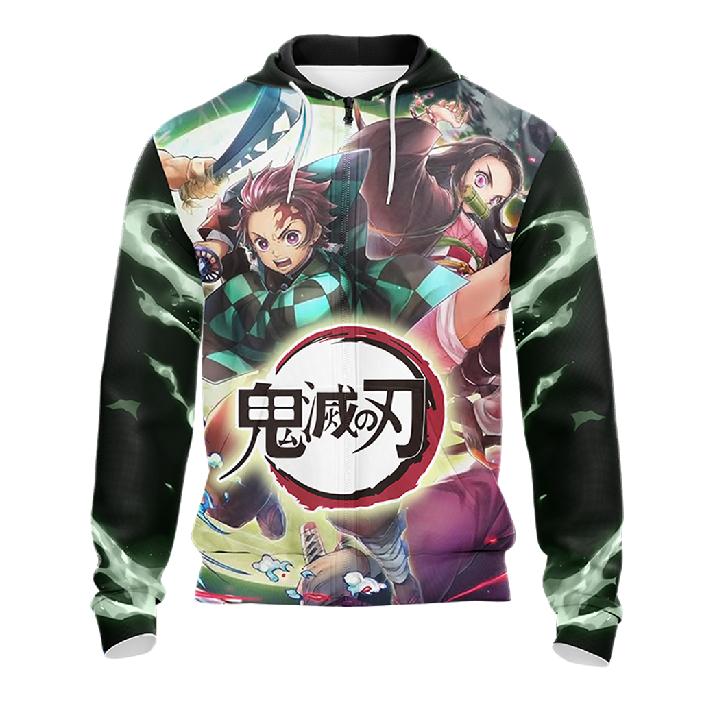 Demon Slayer: Kimetsu no Yaiba Unisex 3D T-shirt Zip Hoodie Pullover Hoodie   