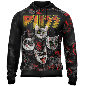 Kiss band x cats - Puss Unisex 3D T-shirt   