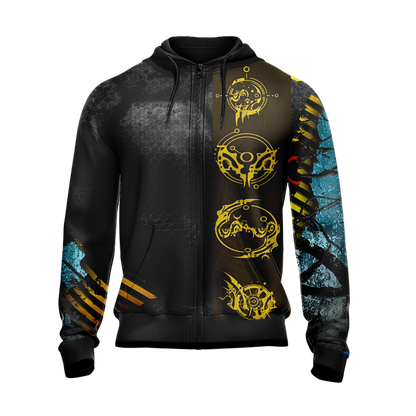 Tomb Raider Legend - Column symbols Unisex 3D T-shirt   