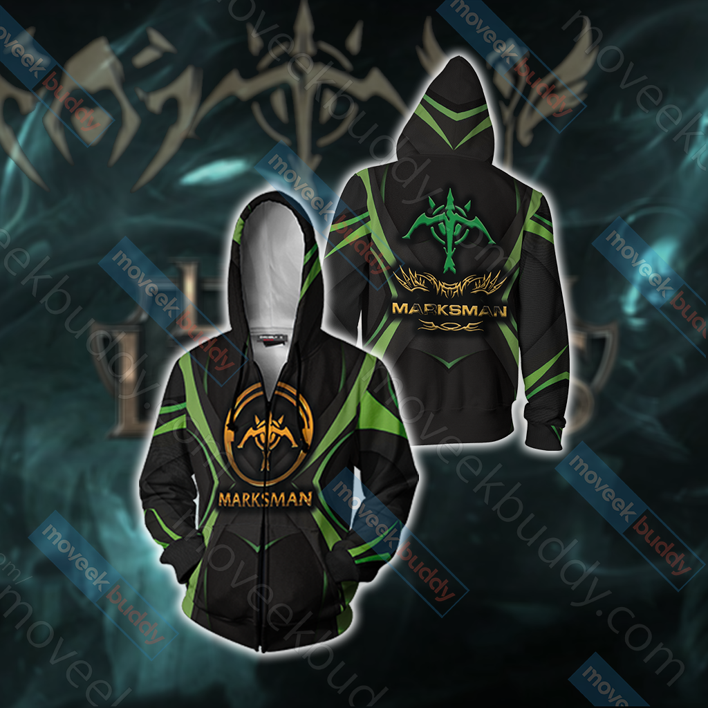 League of Legends - Marksma Unisex 3D T-shirt Zip Hoodie XS 