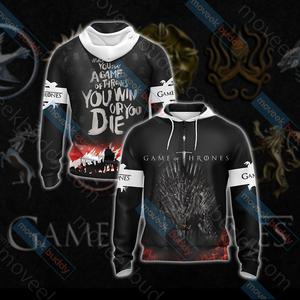 Game Of Thrones New Collection Unisex 3D T-shirt Zip Hoodie XS 