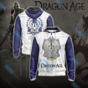 Dragon Age - House Cousland of Amaranthine Unisex 3D T-shirt Zip Hoodie XS 