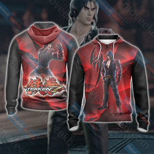 Tekken 7 - Jin Kazama Unisex 3D T-shirt Zip Hoodie XS 