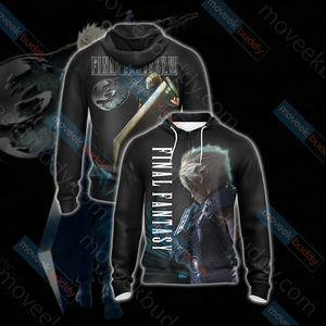 Final Fantasy 7 New Look Unisex 3D T-shirt Zip Hoodie XS 