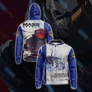Mass Effect - Garrus Vakarian Unisex 3D T-shirt Zip Hoodie XS 