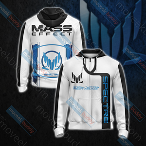 Mass Effect - Spectre Unisex 3D T-shirt Zip Hoodie XS 