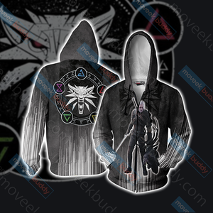 The Witcher Unisex 3D T-shirt Zip Hoodie XS 