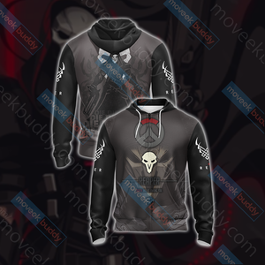 Overwatch - Reaper Unisex 3D T-shirt Zip Hoodie XS 