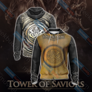 Tower of Saviors Unisex 3D T-shirt Zip Hoodie XS 