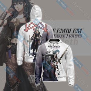 Fire Emblem: Three Houses - Female Byleth Unisex 3D T-shirt Zip Hoodie XS 