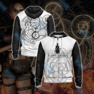 Tomb Raider Angel of Darkness - Strange Symbol Unisex 3D T-shirt Zip Hoodie S 
