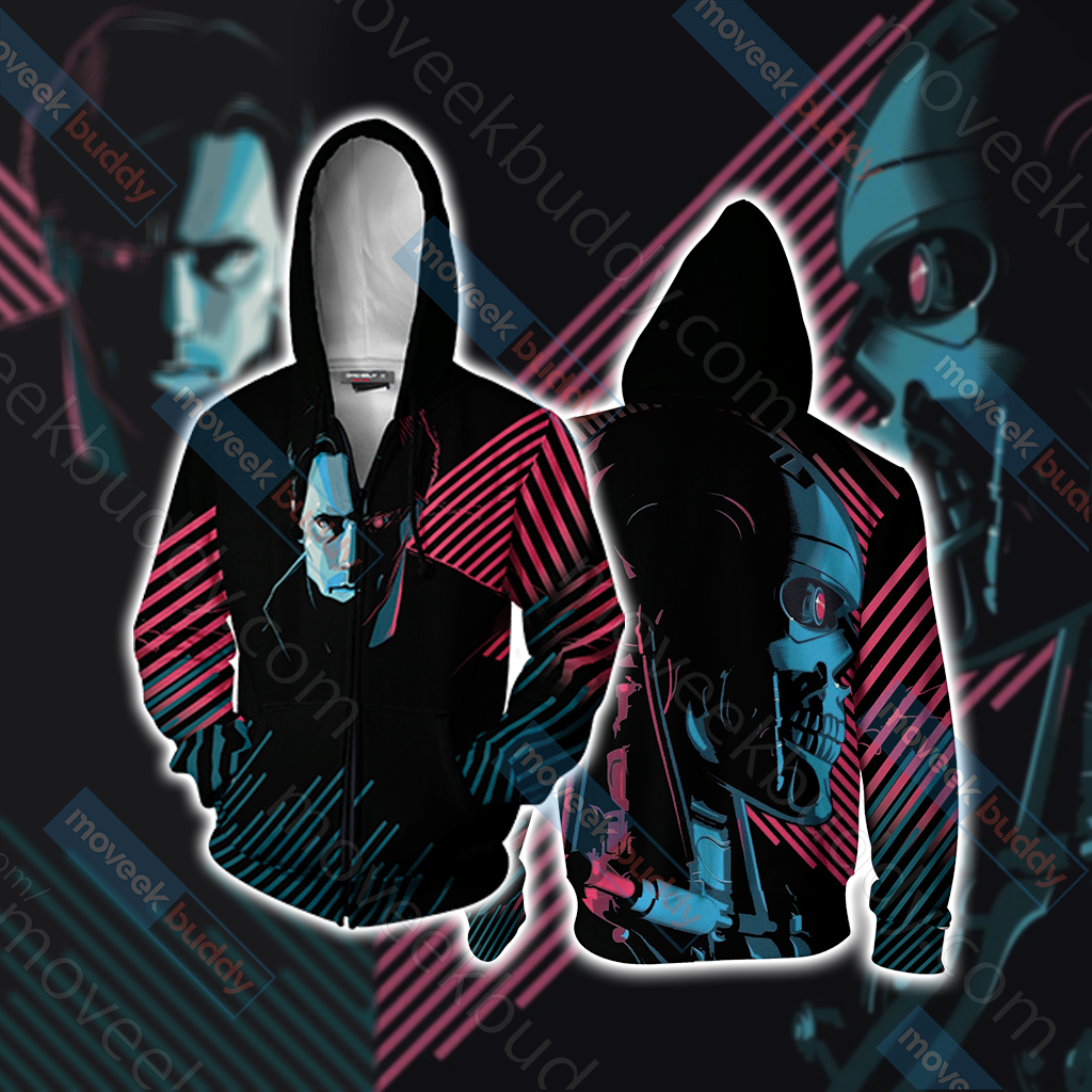 The Terminator Unisex 3D T-shirt Zip Hoodie XS 