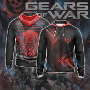 Gears of War Unisex 3D T-shirt Zip Hoodie XS 