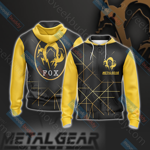 Metal Gear Solid V - FOX Unit Crest Unisex 3D T-shirt Zip Hoodie XS 