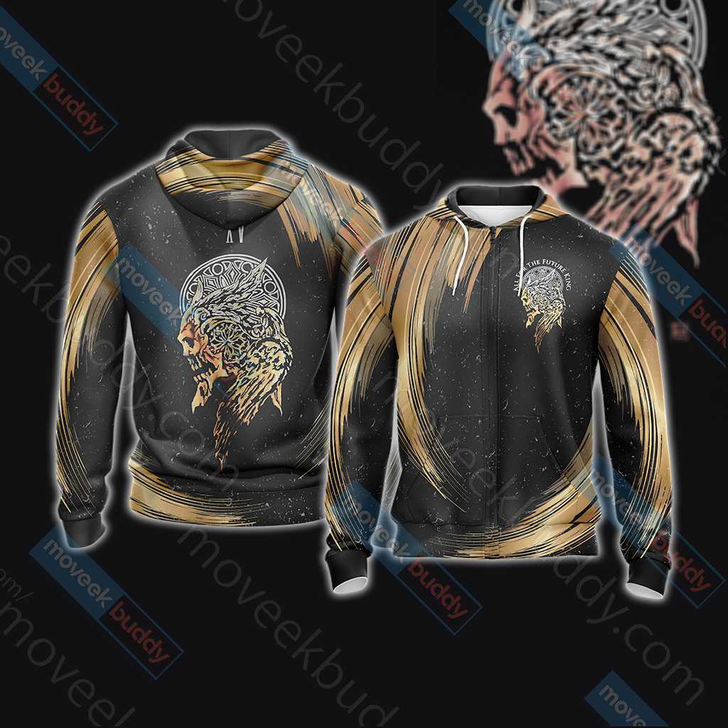 Final Fantasy XV - Crest of Lucis Unisex 3D T-shirt Zip Hoodie XS 