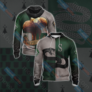 Slytherin Serpent Harry Potter New Look Unisex 3D T-shirt Zip Hoodie XS 