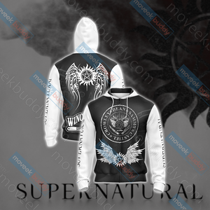 Supernatural Unisex 3D T-shirt Zip Hoodie XS 