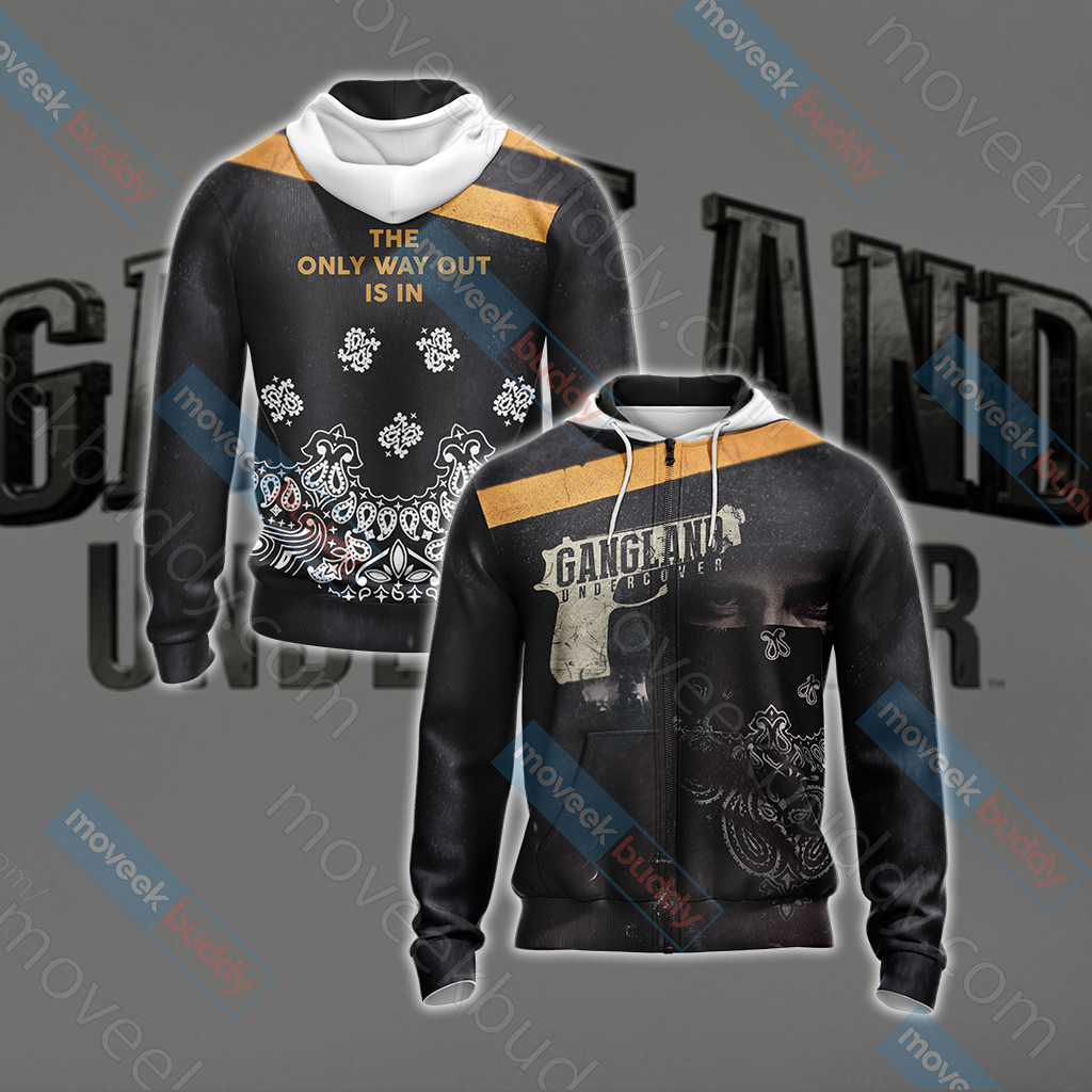 Gangland (TV series) Unisex 3D T-shirt Zip Hoodie XS 