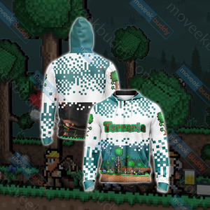 Terraria Unisex 3D T-shirt Zip Hoodie XS 