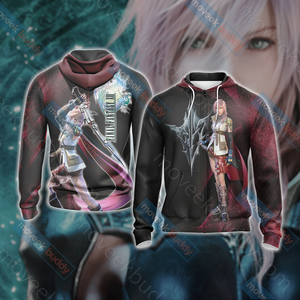 Final Fantasy XIII - Lightning Unisex 3D T-shirt Zip Hoodie Zip Hoodie S 