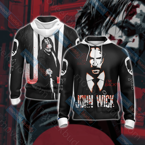 John Wick New Unisex 3D T-shirt Zip Hoodie XS 