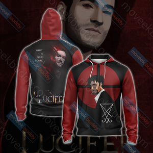 Lucifer New Version Unisex 3D T-shirt Zip Hoodie XS 