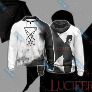 Lucifer New Style Unisex 3D T-shirt Zip Hoodie XS 