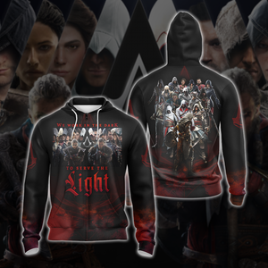 Assassin's Creed All Games - We work in the dark to serve the light Unisex 3D T-shirt Zip Hoodie Pullover Hoodie Zip Hoodie S 