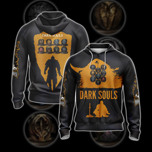 Dark Souls Game Convenants Unisex 3D T-shirt Zip Hoodie XS 