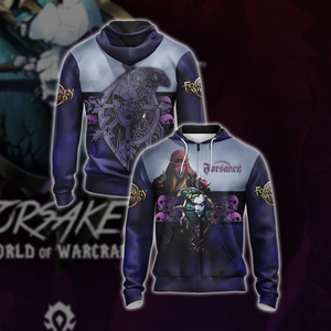 World Of Warcraft - Forsaken Unisex 3D T-shirt Zip Hoodie XS 
