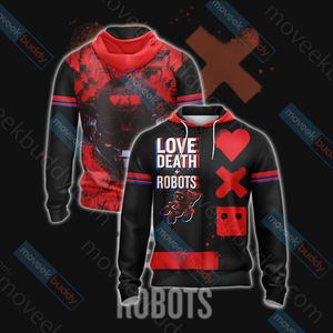 Love, Death & Robots Unisex 3D T-shirt Zip Hoodie XS 