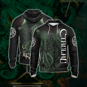 Cthulhu Unisex 3D T-shirt Zip Hoodie XS 