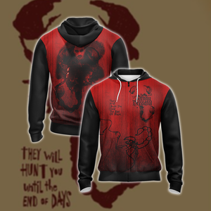 They Will Hunt You Until The End Of Days Unisex 3D T-shirt Zip Hoodie XS 