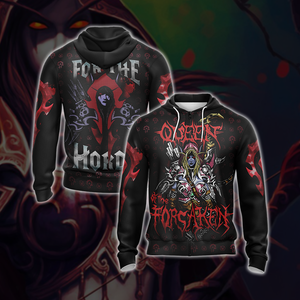 World Of Warcraft - Queen of the Forsaken Unisex 3D T-shirt Zip Hoodie XS 