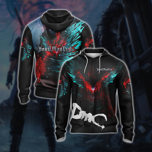 Devil May Cry 5 Unisex 3D T-shirt Zip Hoodie XS 
