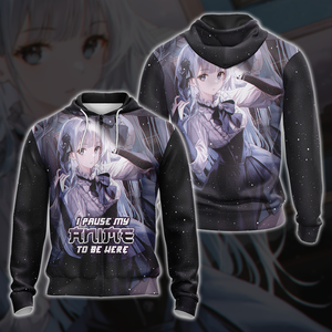 I Pause My Anime To Be Here Anime Girl All Over Print T-shirt Tank Top Zip Hoodie Pullover Hoodie Zip Hoodie S 