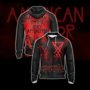 American Horror Story Apocalypse Unisex 3D T-shirt Zip Hoodie XS 