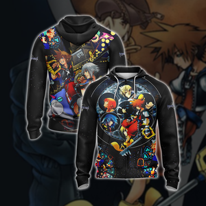 Kingdom Hearts New Style Unisex 3D T-shirt Zip Hoodie XS 