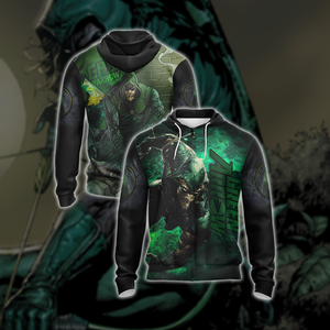 Dc Green Arrow Unisex 3D T-shirt Zip Hoodie XS 