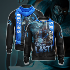 Mortal Kombat Sub Zero This Time Will Be Your Last Unisex 3D T-shirt Hoodie 2XL 